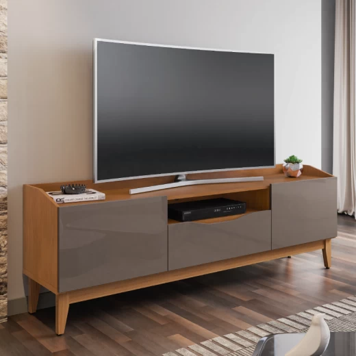 RACK CASA D 72588 RAVENA1.60 CEDRO/CINZA PEROLA