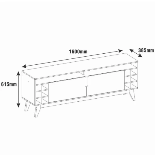 RACK CASA D 78126 WINE 1.60 CEDRO/BLANCO