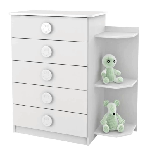 COMODA RODIAL 1D159 BLANCO 5 CAJ. C/ESTAN