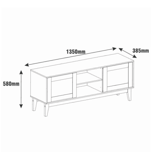 RACK CASA D 95345 SAFIRA PLUS 1.35 CEDRO/OFF WHITE