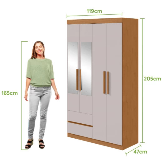 ROPERO LOPAS ZEUS 4P.C/ESP.AME CLEAN /OFF WHI 355636