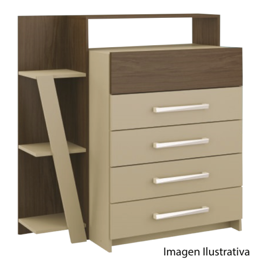 COMODA RODIAL 7D842 CAPPUCCINO/NOGAL