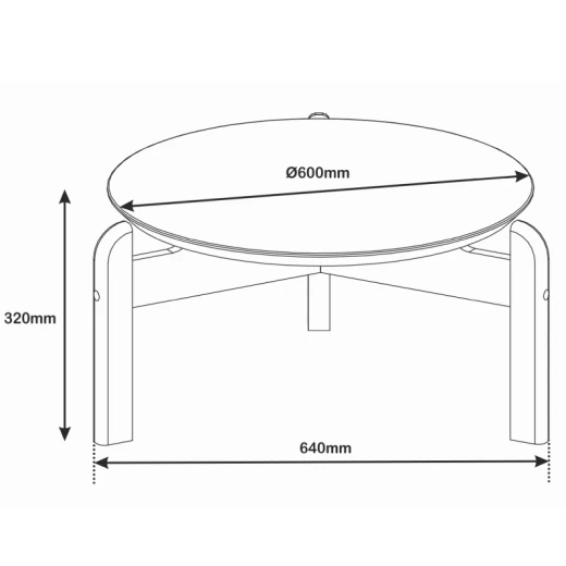 MESA CENTRO CASA D 8594 LIZZ AZUL COBALTO/CEDRO