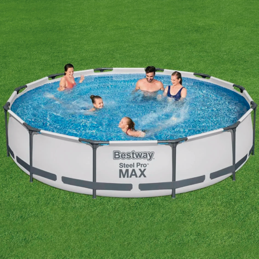 PISCINA BESTWAY SET 6.473 LITROS STEEL PRO MAX C/ESTRUC