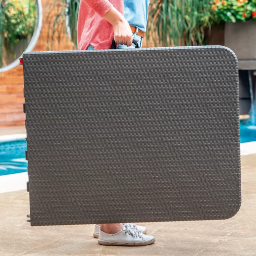MESA PLEGABLE UNIQUE 1.80 RATTAN MPRR180