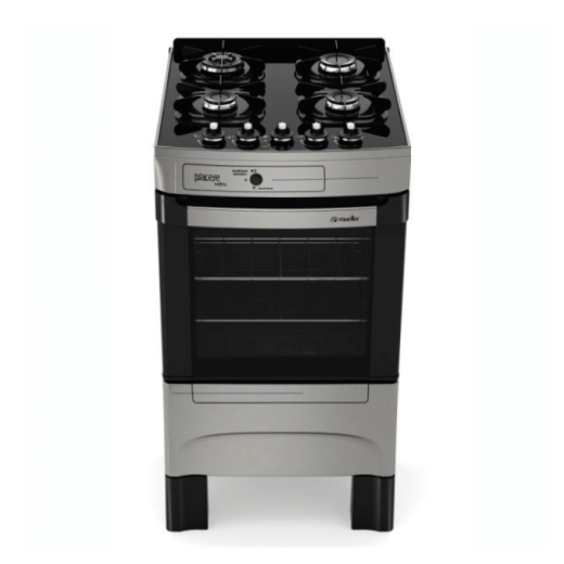 COCINA MUELLER 4H PIACERE VETRO INOX 1203