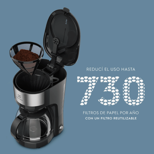 CAFETERA ELECTROLUX ECM20 1.5L INOXIDABLE 750W