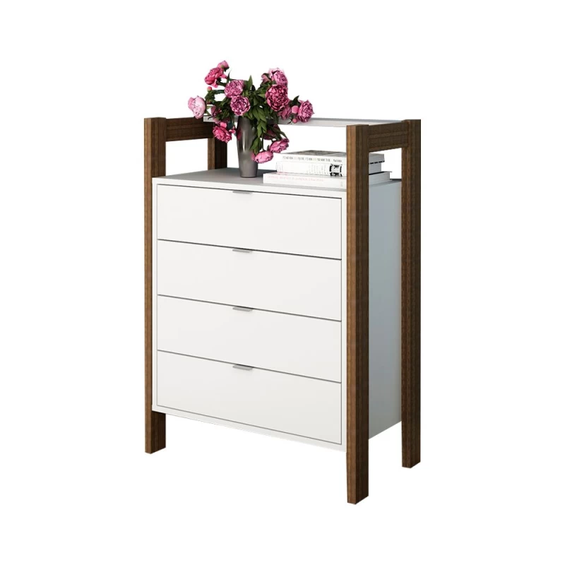 ARMARIO TECNO AZ1012.001 4GAV BLANCO/NOGAL