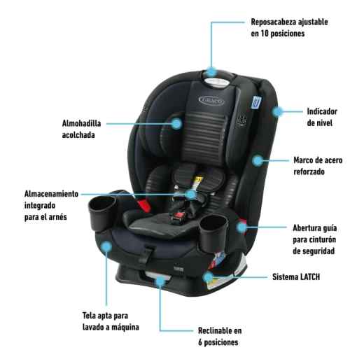 ASIENTO P/AUTO GRACO GR2140187 CSTRIRIDE 3EN1 CLYBOURNE