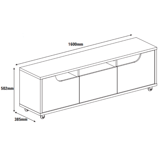 RACK CASA D 79595 JERSEY 1.60 CEDRO/AZUL COBALTO