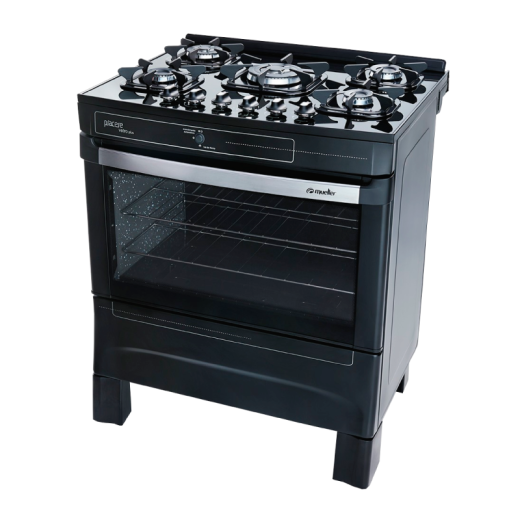 COCINA MUELLER 5H PIACERE VETRO MFV5BF NEGRO C/ENC