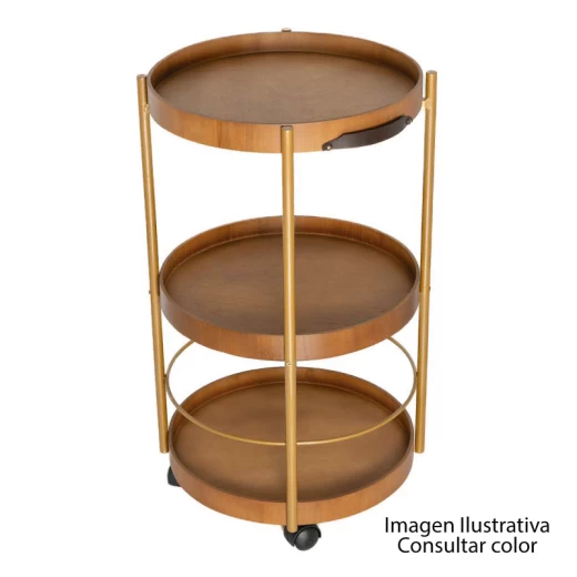 CARRITO MULTIUSO OCRE 1320 VERONA IMBUIA/NEGRO