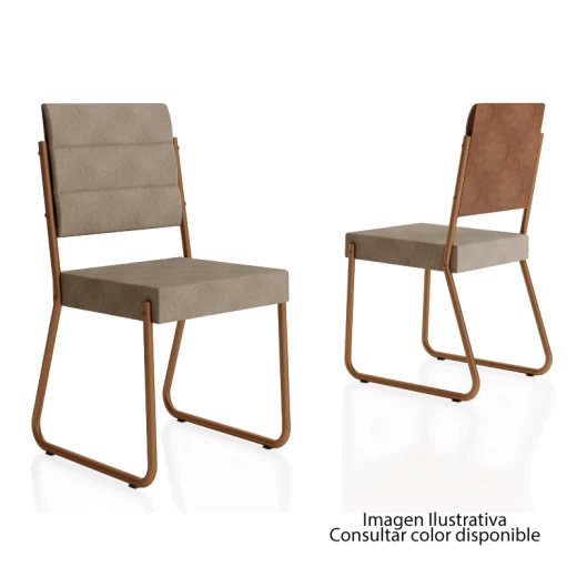 JGO DE COMEDOR CARRA 1598 4S 1736 GRAFITO CUERINA NEGRO