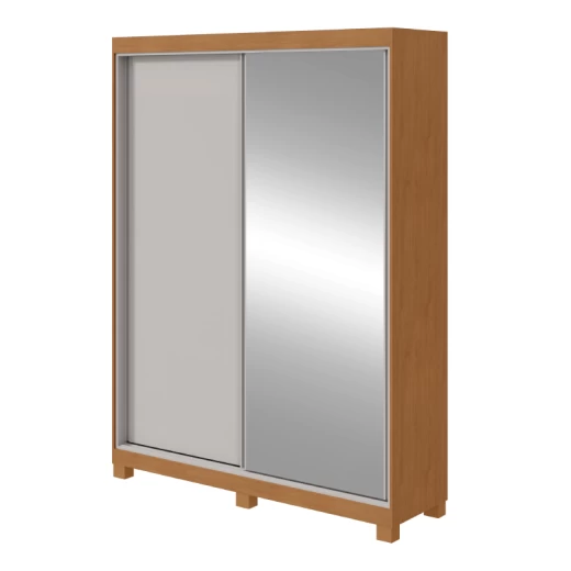 ROPERO LOPAS QUADRIX 2P 1PC/ESP AMENDOA CLEAN/OFF WHITE