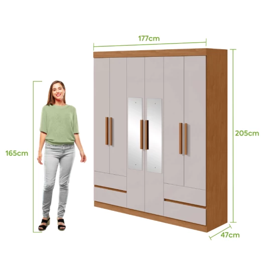 ROPERO LOPAS ZEUS 6P.C/ESP.AME CLEAN /OFF WHI