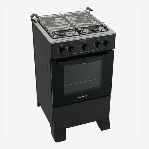 COCINA ATLAS COLISEUM PLUS 5B S/ENC. NEGRO