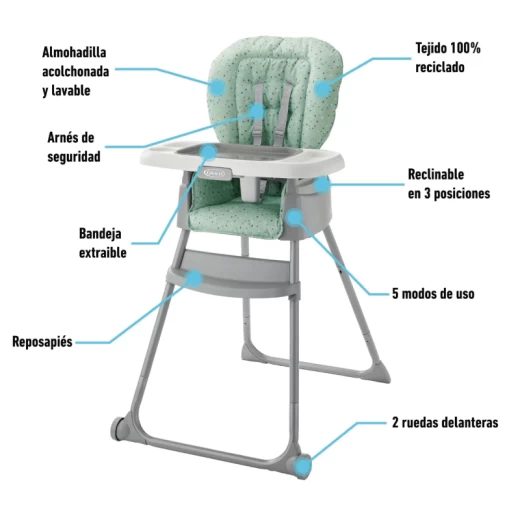 SILLA P/COMER GRACO GR2202737 HC MADE2GROW 5EN1 TERRAZZ