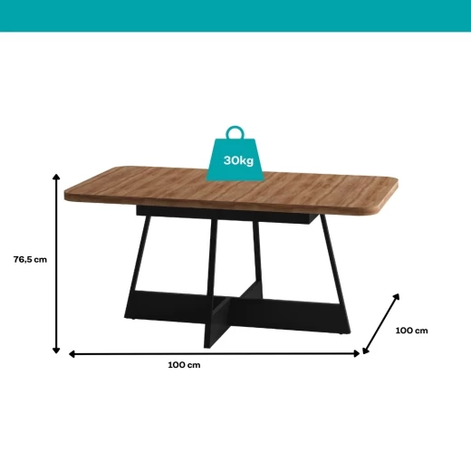 JGO DE COMEDOR CARRA PARIS 1592 6S 1739 NOGAL GRAF NEGR