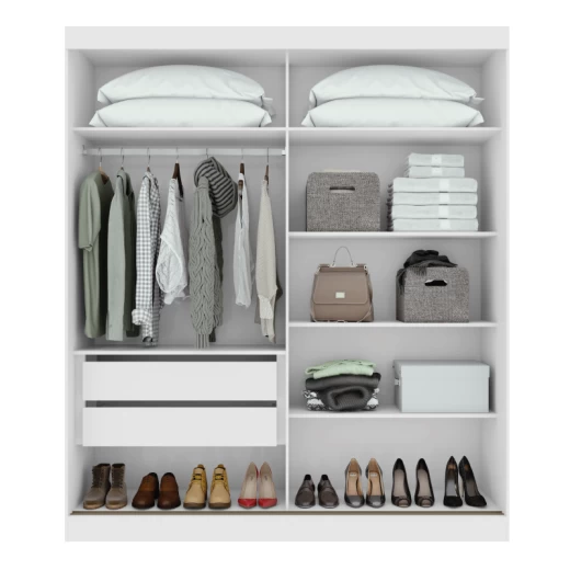 ROPERO LOPAS ZEINE 2P 1PC/ ESP BLANCO