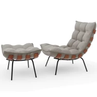 POLTRONA EMMA COSTELA C/PUFF TEC 2033 MAD METAL