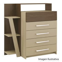 COMODA RODIAL 7D842 CAPPUCCINO/NOGAL