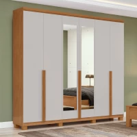 ROPERO LOPAS ALONZO 6P C/ESP AMENDOA CLEAN/OFF WHITE