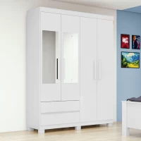 ROPERO LOPAS ZEUS 4P.C/ESPEJ BLANCO 59602355650