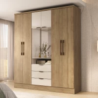 ROPERO CARRA 1152 NOCE C/ESPEJO