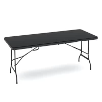 MESA PLEGABLE UNIQUE 1.80 NEGRO MPN180