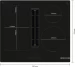 ANAFE BOSCH PVS611B16E 4H INDUCCION C/EXTRACTOR 60CM