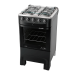 COCINA MUELLER FRATELLO 4 H.NEGRO MESA  INOX.