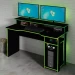 MESA GAMER TECNO ME4153.0001 NEGRO/VERDE