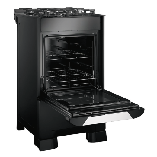 COCINA MUELLER DECORATO VETRO 4B NEGRO  C/ENCENDIDO