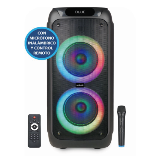 PARLANTE MIDAS BOOMBASTIC BT 2 X 8 BLUETOOTH/USB C/MICR