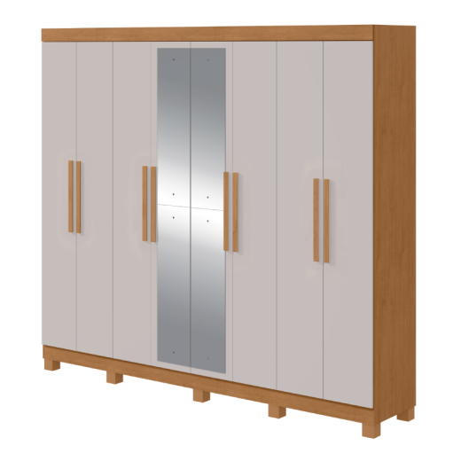 ROPERO LOPAS ANDARA SOFT 8P C/ESP AMENDOA/OFF WHITE