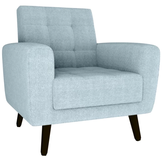POLTRONA MX LIVIA 1185 T.495 AZUL PIE DE MADERA