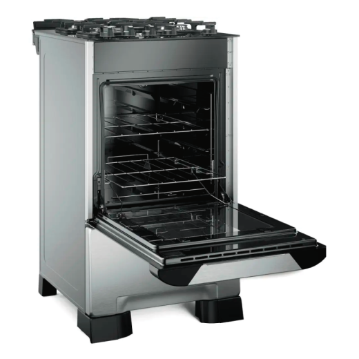 COCINA MUELLER DECORATO VETRO 4B INOX  C/ENCENDIDO