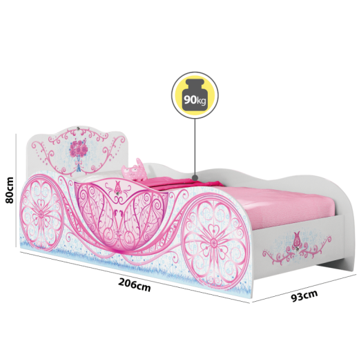 CAMA ESTRELA 23100 CARRUAGEM PRINCESA BLANCO