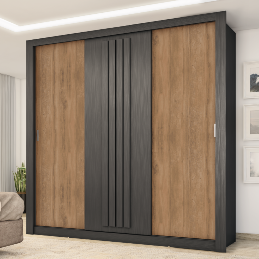 ROPERO CARRA 1183 NEGRO C/FREIJO