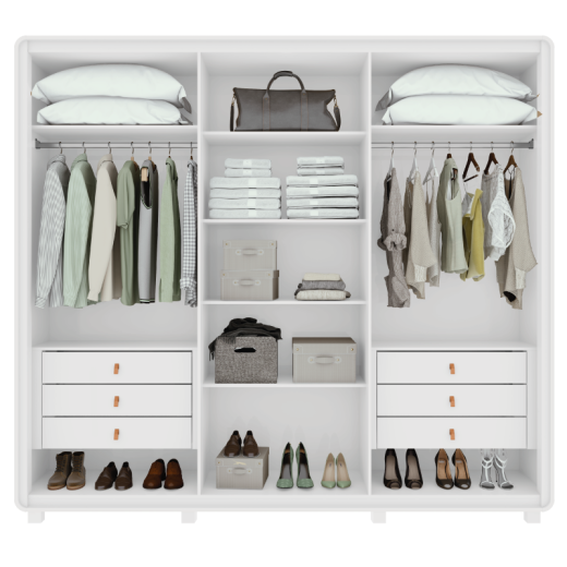 ROPERO LOPAS LOOP 6P BLANCO