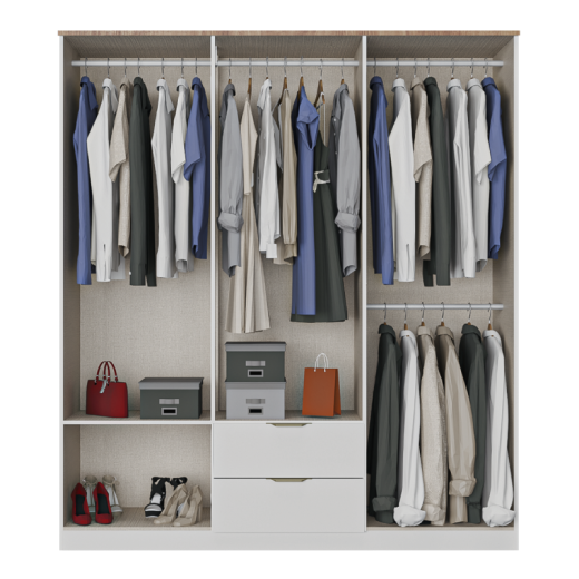 ROPERO CARRA 1186 6P2C BLANCO