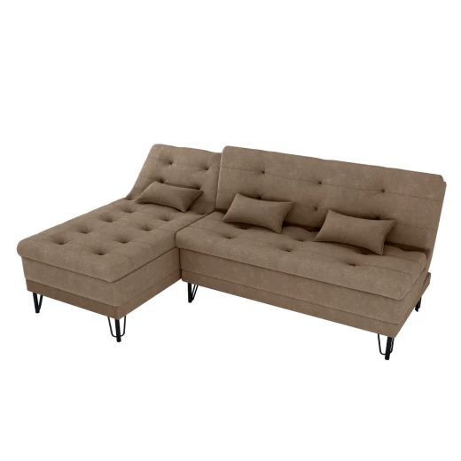 SOFACAMA MX NICE 15787 2L+CHAISE T.539 FIRE 04 CACAU