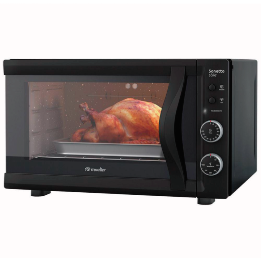 HORNO MUELLER SONETTO NEGRO C/TIMER - C/GRILL - C/LUZ