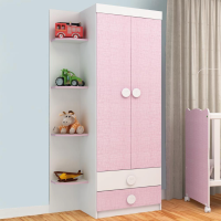 ROPERO RODIAL 65D229 2PTAS 2 CAJ C/PRAT.BL/ROSA COLORID