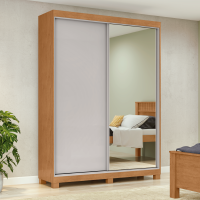 ROPERO LOPAS QUADRIX 2P 1PC/ESP AMENDOA CLEAN/OFF WHITE