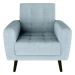 POLTRONA MX LIVIA 1185 T.495 AZUL PIE DE MADERA