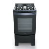 COCINA MUELLER DECORATO VETRO 4B NEGRO  C/ENCENDIDO